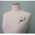 Vintage Large White Enamel Flower Brooch Big 4 inch 3D Floral Lapel Pin