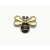 Vintage Gold and Black Enamel Bee Brooch Small Bumblebee Lapel Pin with Smokey Smoky Rhinestone Eyes Vintage Gold and Black Enamel Bee Brooch Small Bumblebee Pin Lapel Pin