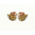 Vintage Black Hills Gold 10K and 1/20 12K GF Grape Leaf Clip on Earrings
