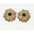 Large pave rhinestone floral wedding earrings