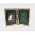 Vintage Double Bi-Fold 3x2 Picture Frame Tabletop 2x3 for Two Wallet Photos