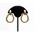 Vintage Gold Hoop Doorknocker Clip on Earrings Rope Twist Hoop Earrings