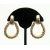 Vintage Gold Hoop Doorknocker Clip on Earrings Rope Twist Hoop Earrings
