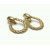 Vintage Gold Hoop Doorknocker Clip on Earrings Rope Twist Hoop Earrings
