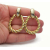 Vintage Gold Hoop Doorknocker Clip on Earrings Rope Twist Hoop Earrings