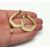 Vintage Gold Hoop Clip on Earrings Unique Shape