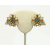 Bugbee & Niles Gold  Aquamarine Blue Crystal Screw Back Clip on Earrings