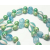 Vintage Blue Green White Plastic Beaded Necklace Made in Hong Kong Double Strand