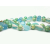 Vintage Blue Green White Plastic Beaded Necklace Made in Hong Kong Double Strand