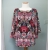 Coco Bianco Women's Blouson Shirt Blouse Floral Kimono Sleeves Size Medium M Med