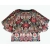Coco Bianco Women's Blouson Shirt Blouse Floral Kimono Sleeves Size Medium M