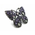 Purple Rhinestone Butterfly Brooch Pin Gunmetal with AB Aurora Borealis Accents Purple Rhinestone Butterfly Brooch Pin Gunmetal with AB Aurora Borealis Accents