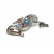Vintage Monet Seahorse Brooch Pin Silver Blue Purple Gems Baby Seahorse Charm