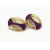 Vintage Purple Enamel and Gold Earrings Stud Post Earrings for Pierced Ears
