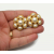 Vintage Napier Pearl Cabochon Clip on Earrings Gold Adjustable Screws Floral