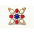 Vintage 1970s Sarah Coventry Americana Design Brooch Red White and Blue Pin
