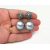 Vintage Silver Gray Ball Drop Clip on Earrings Chunky Bead Dangle Earrings Metallic Grey Vintage Silver Gray Ball Drop Clip on Earrings Chunky Bead Dangle Earrings