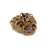 Vintage Signed Nolan Miller Pansy Brooch Floral Flower Pin Gold with Purple Rhin