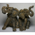 Vintage Elephant Sculpture Resin Pair of Baby Elephants Figurine Heavy Figurine