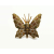Vintage Faux Damascene Butterfly Brooch Lapel Pin Made in Spain