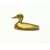 Vintage Small Brass Duck Paperweight Figurine 2.75 inch
