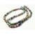 Vintage Cats Eye Beaded Necklace Silver and Multicolored Catseye Beads 21 inch