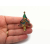 Vintage Red and Green Enamel Christmas Tree Brooch Pin Lapel Pin Enameled Gold