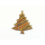 Vintage Textured Gold Christmas Tree Brooch Pin with Colorful Rhinestones
