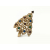 Vintage Signed Eisenberg Pave Rhinestone Christmas Tree Brooch Gold Filigree Pin
