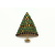 Prong Set Pave Crystal Christmas Tree Brooch Lapel Pin Gold Green Red