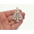 Vintage Rhodium Plated Silver Christmas Tree Brooch Pin Aurora Borealis Crystals
