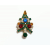 Vintage Small Prong Set Crystal Rhinestone Christmas Tree Brooch Pin High End