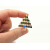 Vintage Small Prong Set Multicolored Rhinestone Christmas Tree Pin Brooch Gold