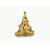 Vintage JJ Jonette Brushed Gold Christmas Tree Brooch Pin with Rhinestones