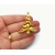 Vintage JJ Jonette Brushed Gold Christmas Tree Brooch Christmas Pin