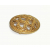 Vintage Monet Round Domed Gold Shield Brooch Openwork Fish Scale Design