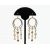 Vintage Gold and Champagne Bead Dangle Earrings Hook Earrings 3.5" Boho Jewelry