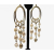Vintage Gold and Champagne Bead Dangle Earrings Hook Earrings 3.5 inch Boho
