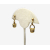 Vintage Tiny Gold Basket Dangle Earrings for Pierced Ears Easter Earrings