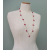 Banana Republic Necklace Gold Chain with Fuchsia Bead Clusters 31.5 to 33.5 inch