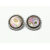 Vintage Abalone Mother of Pearl Clip on Earrings Round Silver Made in Japan