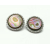 Vintage Abalone Mother of Pearl Clip on Earrings Round Silver 1950s Japan