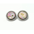 Vintage Abalone Mother of Pearl Clip on Earrings Round Silver Japan 1950s
