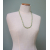Vintage Faux Jade Glass Bead Necklace Green and Gold Adjustable 25" to 28" long