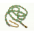 Vintage Faux Jade Glass Bead Necklace Green and Gold Adjustable 25" to 28" long