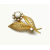 Vintage White Milk Glass and Gold Filigree Flower Brooch Floral Lapel Pin White