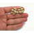 Vintage Crown Trifari Gold Clip on Earrings Textured Gold Geometric Earrings