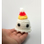 Amigurumi Ghost with Candy Corn Hat Small Crochet Ghost Halloween Decor