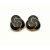 Vintage Black Enamel Love Knot Celtic Knot Clip on Earrings Black and Gold Vintage Black Enamel Love Knot Celtic Knot Clip on Earrings Black and Gold