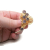 Vintage Calla Lily Brooch Lapel Pin Gold Filigree with Amethyst Purple Crystals